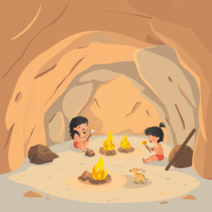انسان اولیه در غار